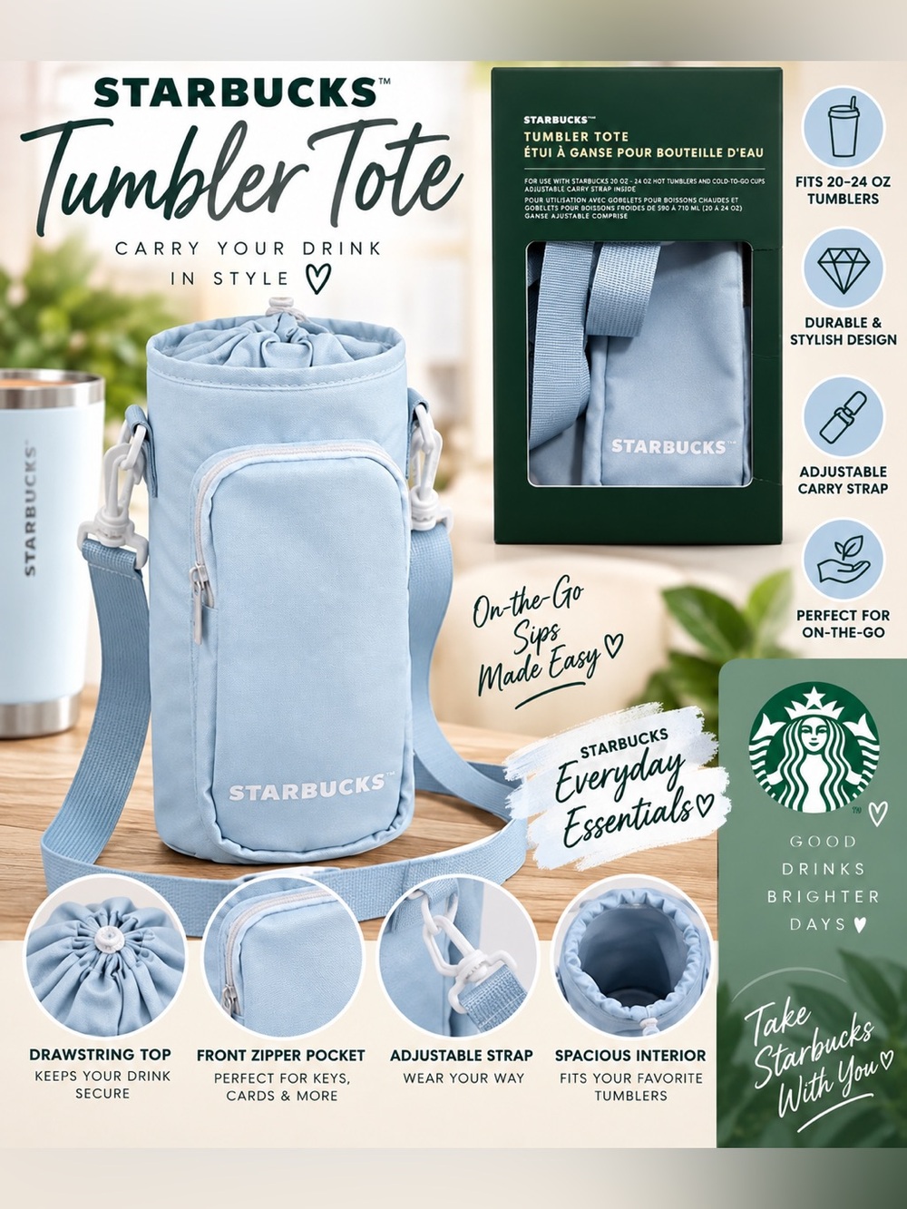 Starbucks Crossbody Tumbler Tote